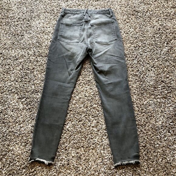 Good American Jeans 6 / 28 Good Legs Crop Gray High Rise Frayed Hems Skinny - Picture 3 of 13